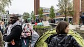 Movilización propalestina en un campus universitario de Ámsterdam