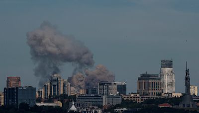 Russian missiles hit a children's hospital in the Ukrainian capital and kill at least 10 elsewhere