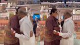 Rajinikanth greets Amitabh Bachchan at Anant Ambani-Radhika Merchant’s wedding ceremony