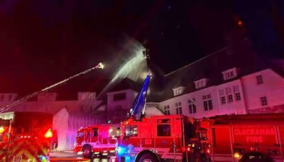 'The Shining' hotel, Timberline Lodge, catches fire, threatening historic Oregon landmark