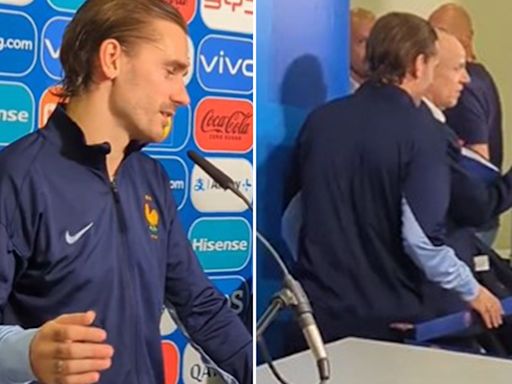 Antoine Griezmann walks out of press conference after firing dig at Deschamps