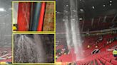 Old Trafford pipes and infamous roof leak after downpour at Man United clash