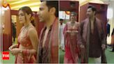 ...Merchant's wedding: New dad Varun Dhawan arrives without wife Natasha Dalal; Kriti Sanon accompanies him - WATCH | Hindi Movie News - Times of India