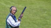 Nigel Farage enjoys clay pigeon shoot on campaign trail