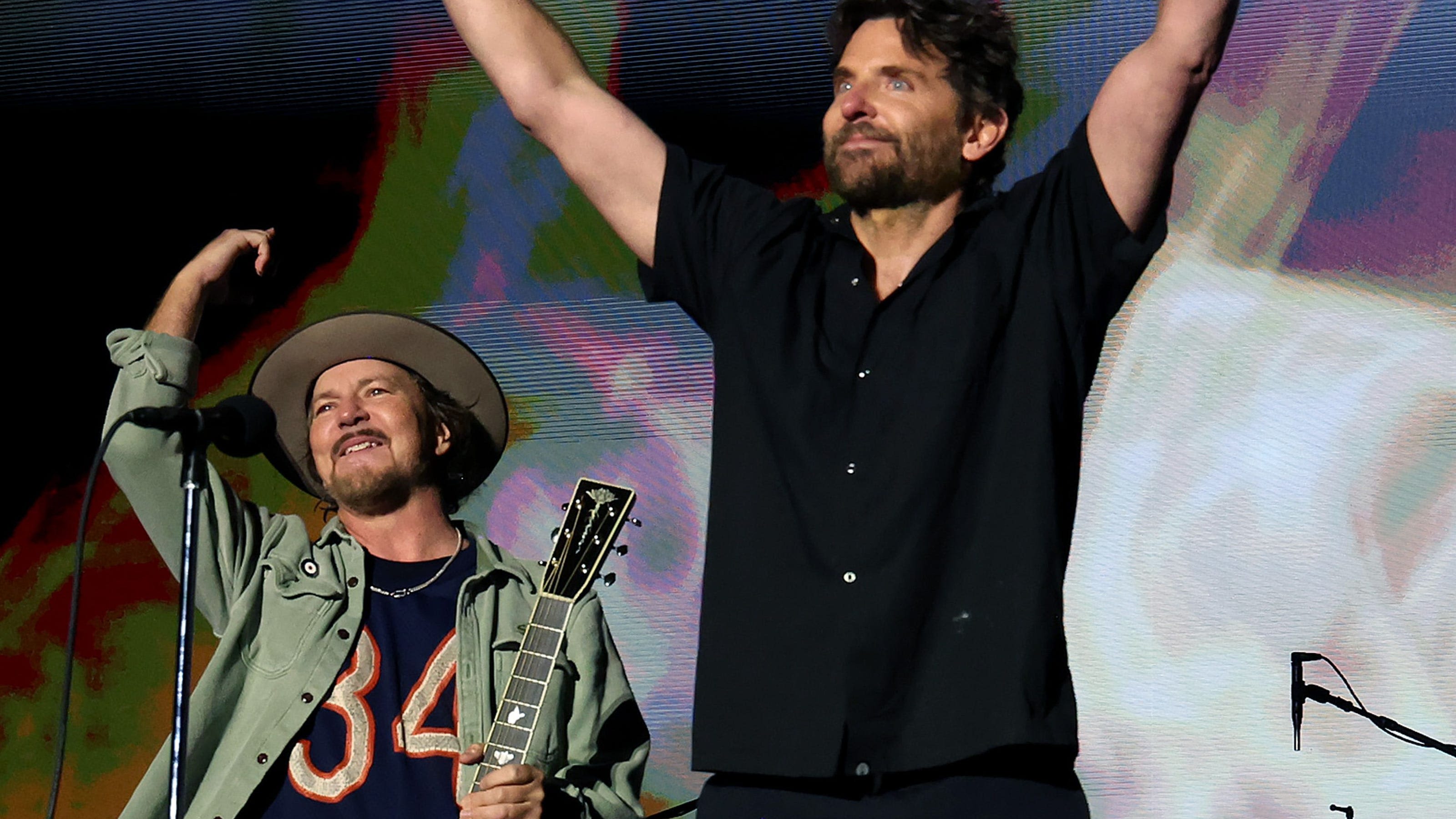 Bradley Cooper performs 'A Star Is Born' song with Pearl Jam at BottleRock music festival