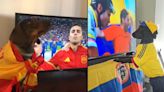 Fieles a sus selecciones: Nino y el perro colombiano que emocionaron en redes con su pasión por el fútbol