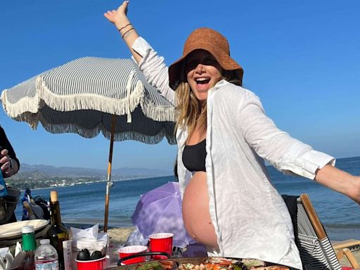 Pregnant Ashley Tisdale Celebrates 39th Birthday with Huge Paella on the Beach: ‘I Am Filled with Love’