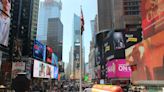 Times Square's latest landmark? A huge (even by US standards) hot dog