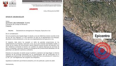 Sismo de 7 grados en Arequipa: piden informes a Gustavo Adrianzen sobre plan acciones