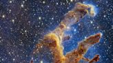 Side-by-side images of the 'Pillars of Creation' show Webb's power. It captured the famous stellar nursery overflowing with stars, which Hubble couldn't make out.