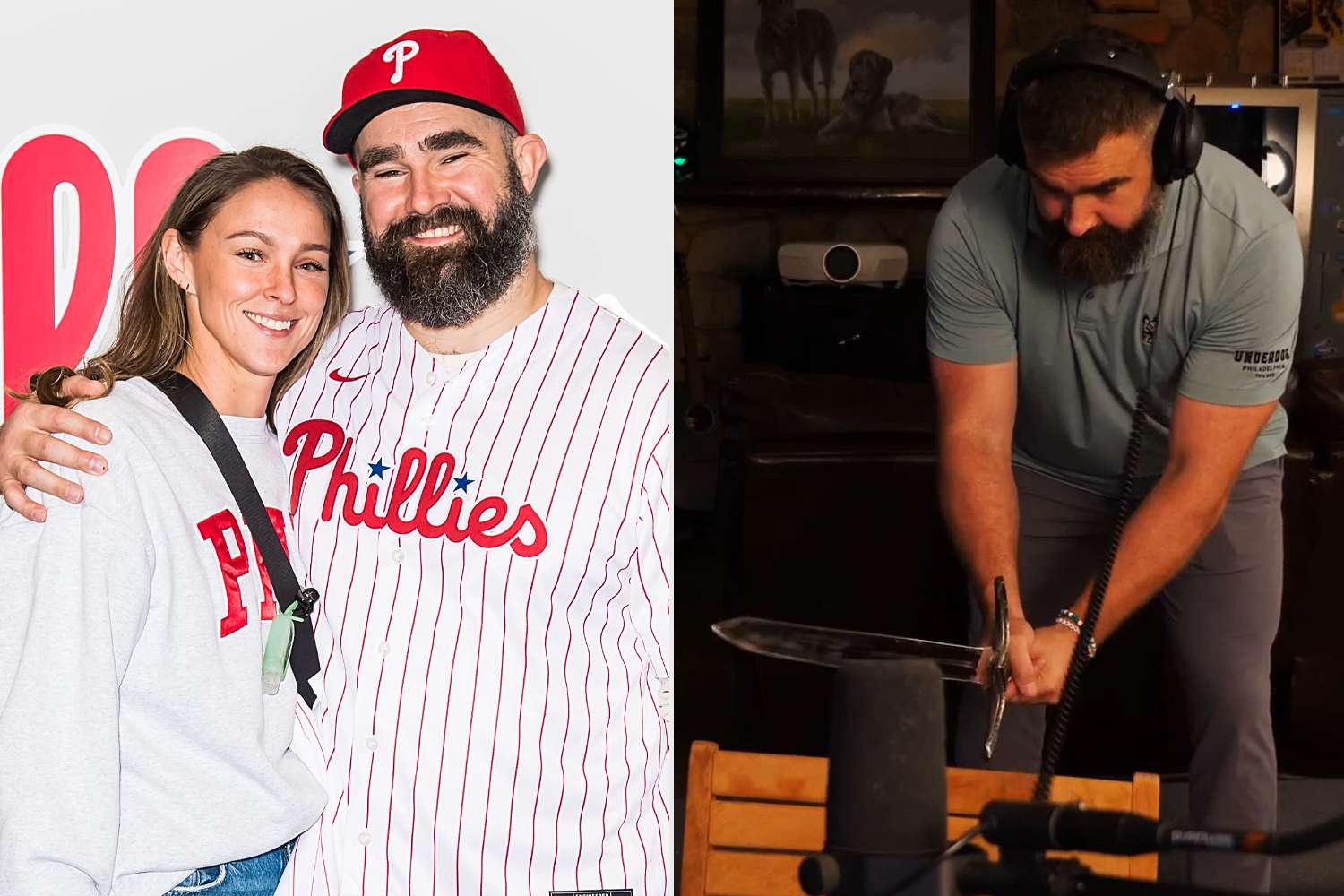 Jason Kelce Reveals He Gave Wife Kylie a Sword for 6th Wedding Anniversary: 'Happy Anniversary, Princess Kyana'