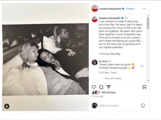 Glee's Heather Morris honours tragic co-star Naya Rivera on the fourth anniversary of her death