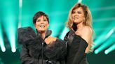 Khloé Kardashian says she was sewn into her People's Choice Awards outfit after a zipper malfunction and had to 'cut the stitching back out' to use the bathroom