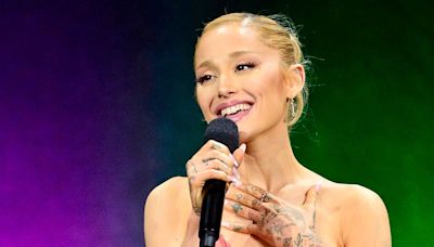 Ariana Grande Channels Glinda With a Pink Floral Oscar de la Renta Dress at CinemaCon