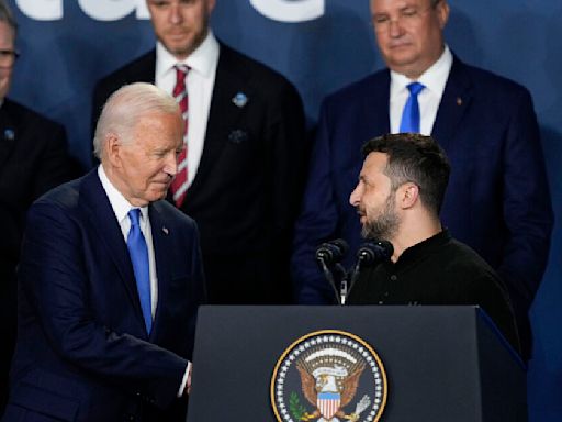 Watch: Biden introduces Zelenskyy as ‘President Putin’ at Nato summit