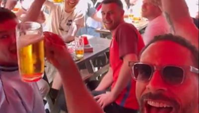 'Taking over!' - Ferdinand catches Euro fever as he gets on the beers with fans