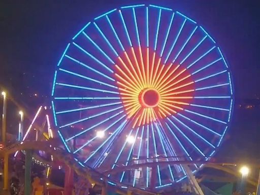 KTLA Reporter Sam Rubin Honored With Ferris Wheel Tribute at the Santa Monica Pier | Video