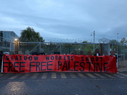 Pro-Palestine demonstrators blockade factory