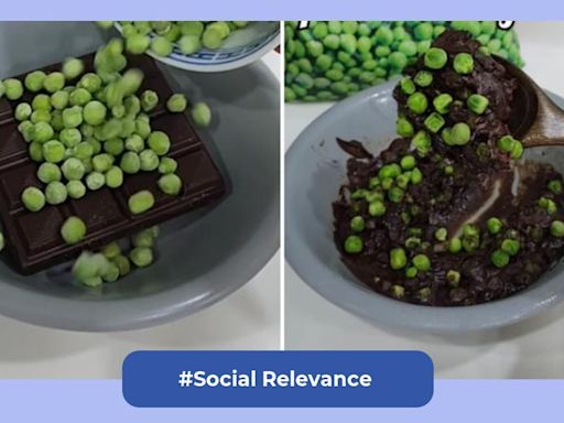 Man tries green peas with chocolate in viral video, internet is concerned