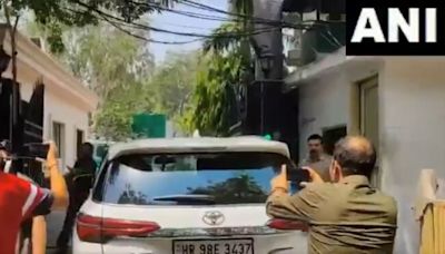 Raghav Chadha reaches Kejriwal's residence, first appearance after eye surgery