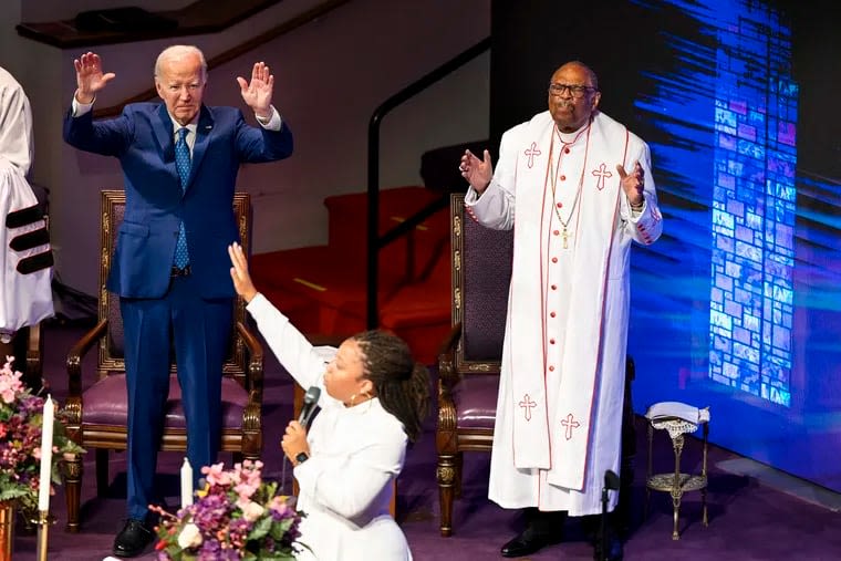 Biden’s campaign held an event at a Philly church. Was that allowed?