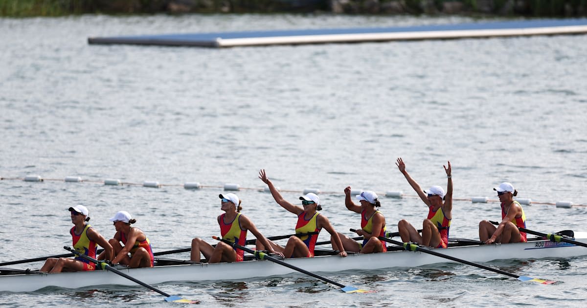 Paris 2024 Rowing: Romania takes women's eight gold, finishing four seconds ahead of Canada