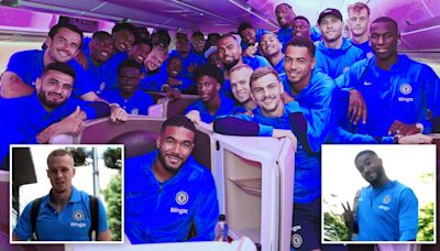 Chelsea stars board flight to California but fans heartbroken by star's absence
