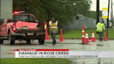 Fallen power line creates danger in Rose Creek