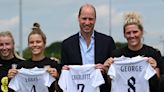 Charlotte is 'really good in goal' William tells England's women's football team
