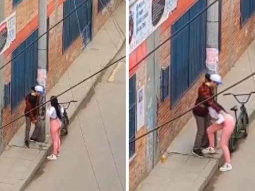 Revelan verdadera historia del video de una mujer cargando a su novio borracho con cicla