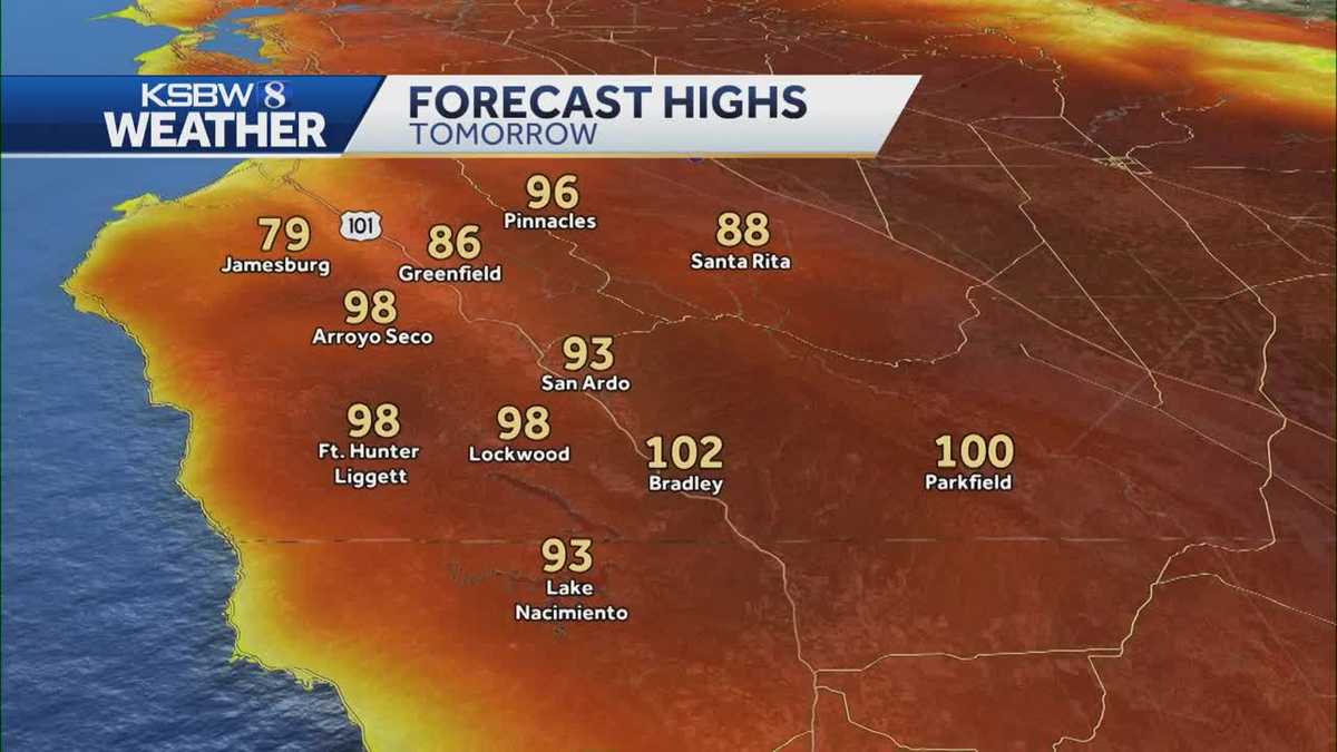 Heat-up starts Thursday for Central Coast