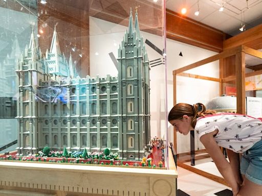 Huge Lego replicas of Temple Square buildings draw big crowds to BYU