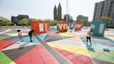 Group gives TLC to STEM plaza artwork celebrating roots of Akron's rubber legacy