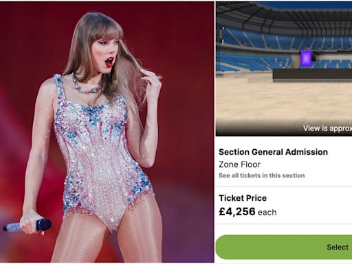 Taylor Swift fans face being ripped off as tour tickets listed on resale website for £4,256