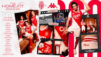 AS Monaco unveil its new home kit for the Centenary season