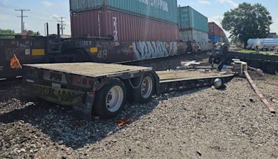 Train crashes into semi in West Plains, Mo.