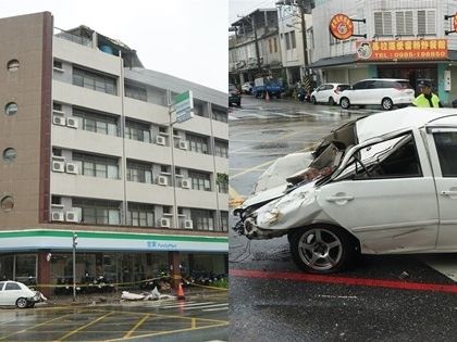 花蓮磚牆颱風天掉落砸車妻身亡 馬父求集氣盼重傷兒出現奇蹟