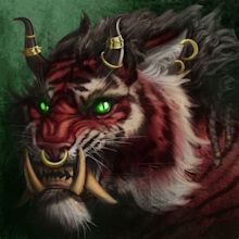 ArtStation - Demon tiger | Tiger art, Demon art, Cat people