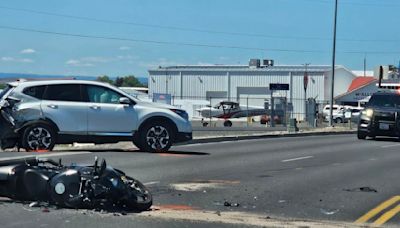 Crash in Union Gap hospitalizes motorcyclist