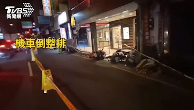 速食店門旁 女兒牆崩砸5車 砸傷外送員