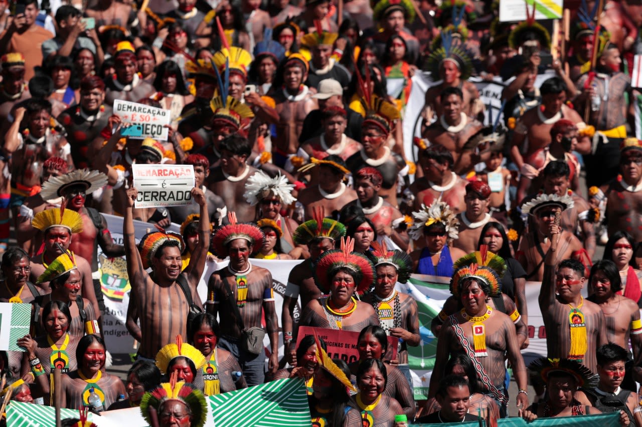 Frustrated with Brazil’s Lula, Indigenous peoples march to demand land recognition