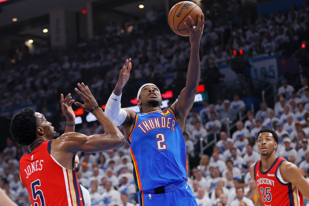 Shai Gilgeous-Alexander’s 33 points lead Thunder past Pelicans 124-92 as OKC takes a 2-0 lead