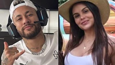 Modelo que estaria grávida de Neymar Jr exibe o barrigão em rara aparição