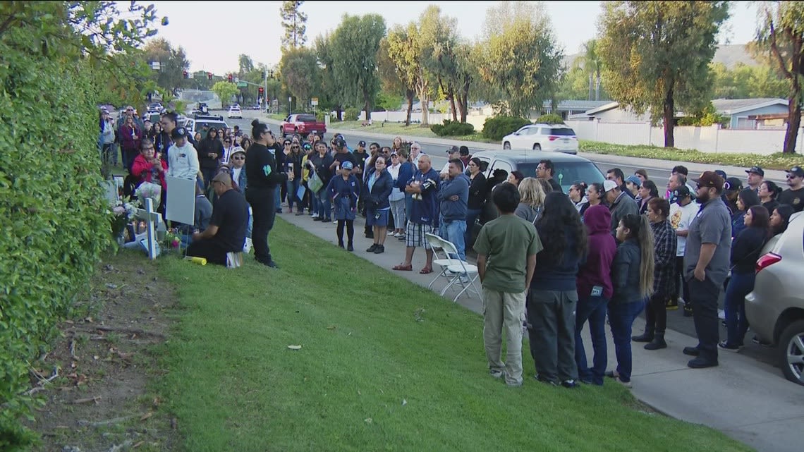 Loved ones hold vigil for 13-year-old boy killed in alleged DUI crash in Escondido