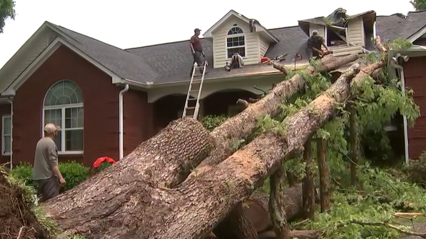 Storms rip through Ellijay in Gilmer County, causing significant damage to homes