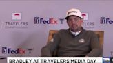 Keegan Bradley speaks at Travelers Championship media day