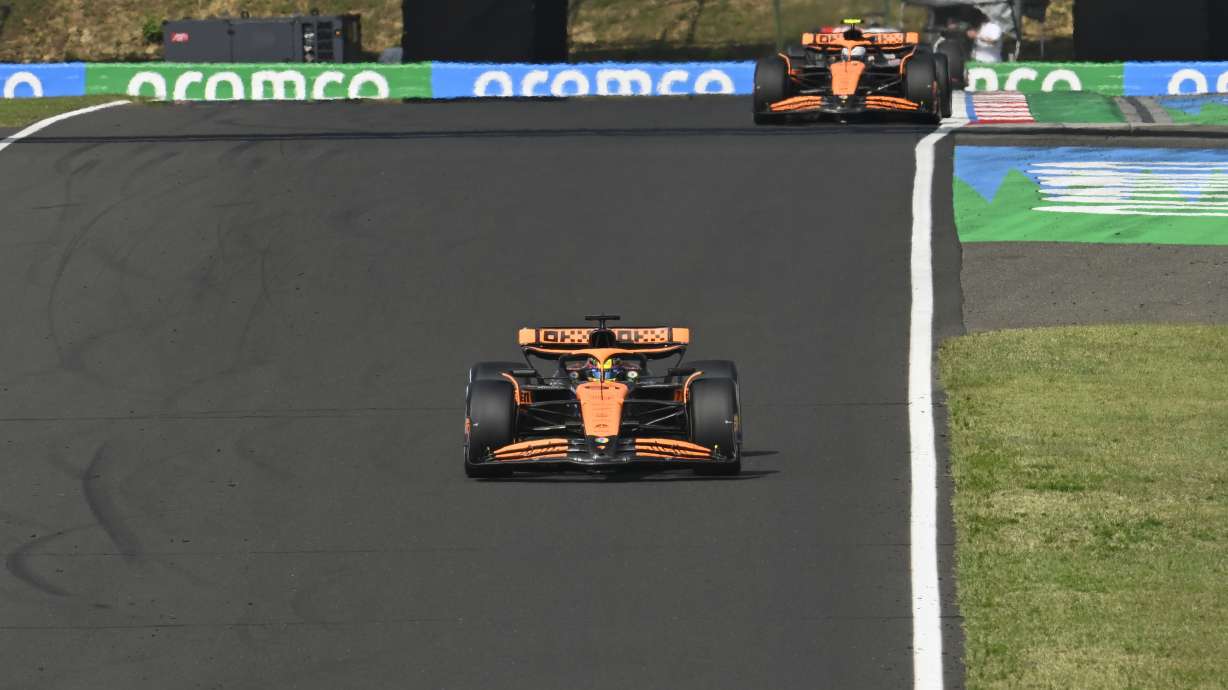 Oscar Piastri wins first F1 race in McLaren one-two with Norris at Hungarian GP with Hamilton 3rd