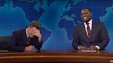 Michael Che Pranks Shocked Colin Jost on 'SNL' by Convincing Audience Not to Laugh at His Jokes