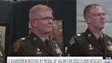 Two members of Kentucky National Guard awarded for bravery during historic floods