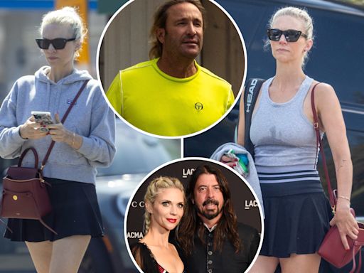 Dave Grohl’s wife Jordyn Blum ditches wedding ring during lesson with ‘hot’ tennis coach in first photos since scandal